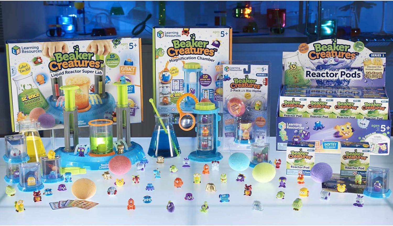 imageLearning Resources Beaker Creatures Reactor Pod 24 Pack Pods Homschool Science Alien Collectibles STEM Assorted Colors Ages 5