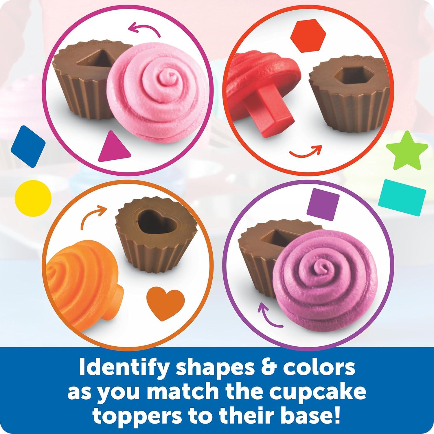 imageLearning Resources Smart Snacks Shape Sorting Cupcakes17 Pieces Ages 18 Months Fine Motor Color ampamp Shape RecognitionSingle