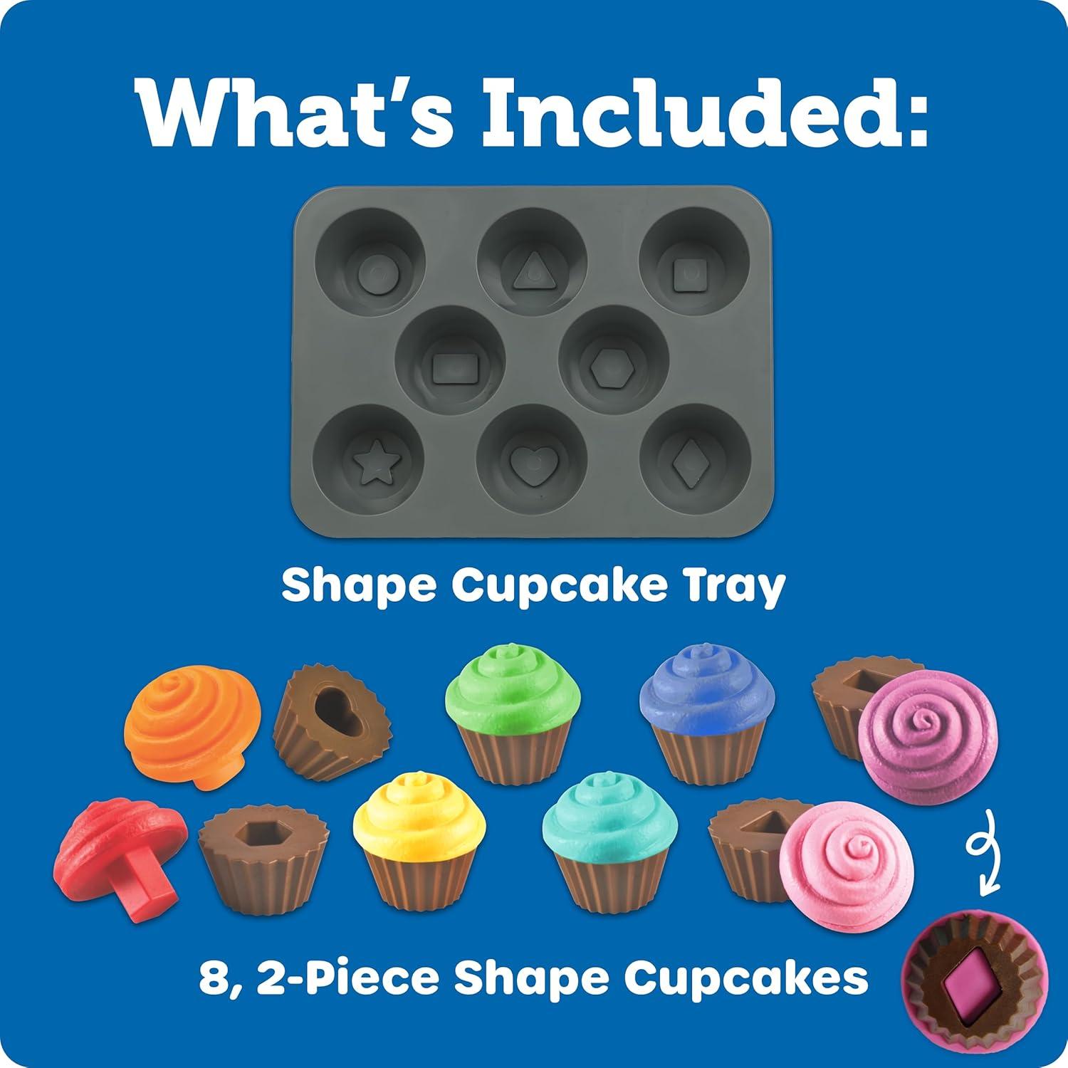imageLearning Resources Smart Snacks Shape Sorting Cupcakes17 Pieces Ages 18 Months Fine Motor Color ampamp Shape RecognitionSingle