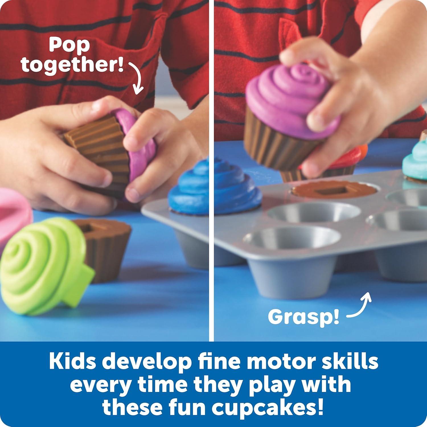 imageLearning Resources Smart Snacks Shape Sorting Cupcakes17 Pieces Ages 18 Months Fine Motor Color ampamp Shape RecognitionSingle