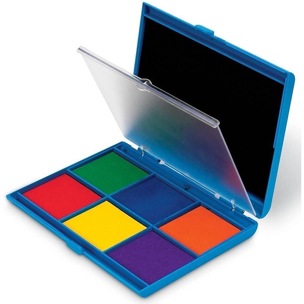 imageLearning Resources 7Color Washable Ink Stamp Pad Green Blue Orange Red Yellow Purple