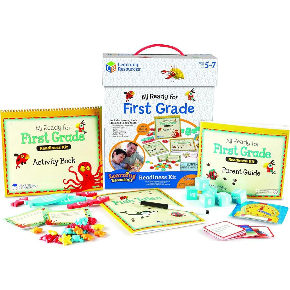 imageLearning Resources All Ready for First Grade Readiness Kit Back to School Activities School Preparation Toys Homeschool 32 Page Guide Included Ages 5