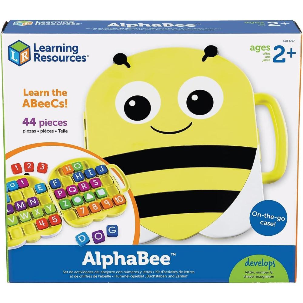 imageLearning Resources AlphaBee Alphabet Homeschool ABCs Numbers Shape ampamp Word Recognition Activity Set Multicolor