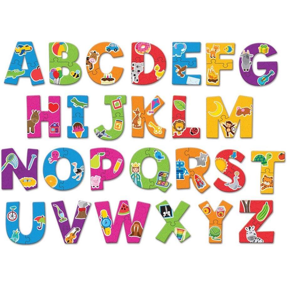 imageLearning Resources Alphabet Puzzle Cards Early ABCs Toddler Puzzle 26Self Correcting Puzzles Alphabet Toys for Toddlers ABC toys 52 Pieces Ages 3