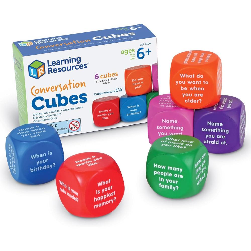 imageLearning Resources Be Kind Cubes Autism Learning Materials Speech Therapy Materials Social Emotional Learning Toys and Games for Kids 6 Pieces Ages 5Single