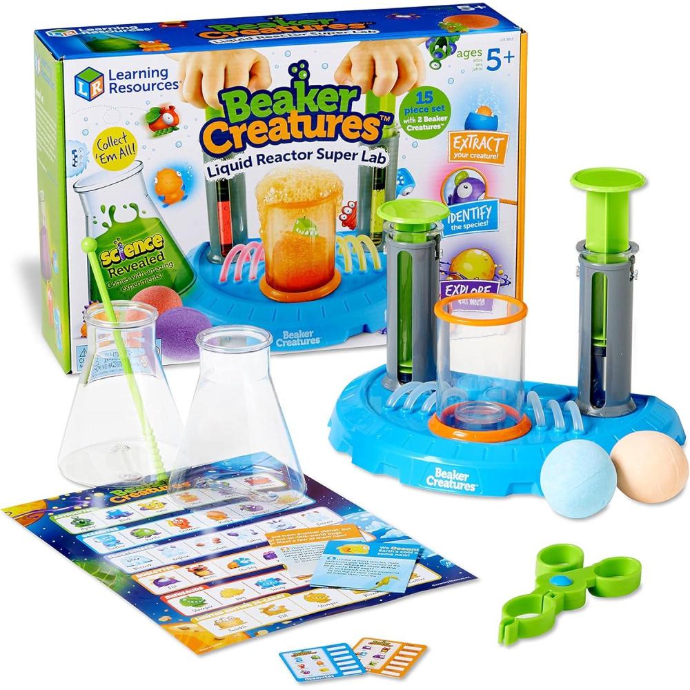 imageLearning Resources Beaker Creatures Liquid Reactor Super LabAges 515 pieces Homeschool STEM Science Exploration Toy Science KitReactor Super Lab