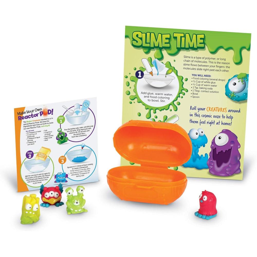 imageLearning Resources Beaker Creatures Series 3  6Pack of Pods Ages 5 Science Exploration Toys STEM Toys for Kids Homeschool Must Haves Science for KidsPod Maker 4 Pack