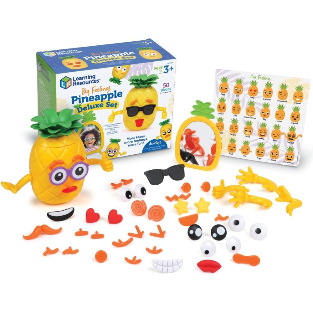 imageLearning Resources Big Feelings Pineapple  Fine Motor Toys Social Emotional Skills Regulation Tools for Kids Gifts for Boys and Girls Classroom Must Haves Occupational Activities GamesDeluxe Set
