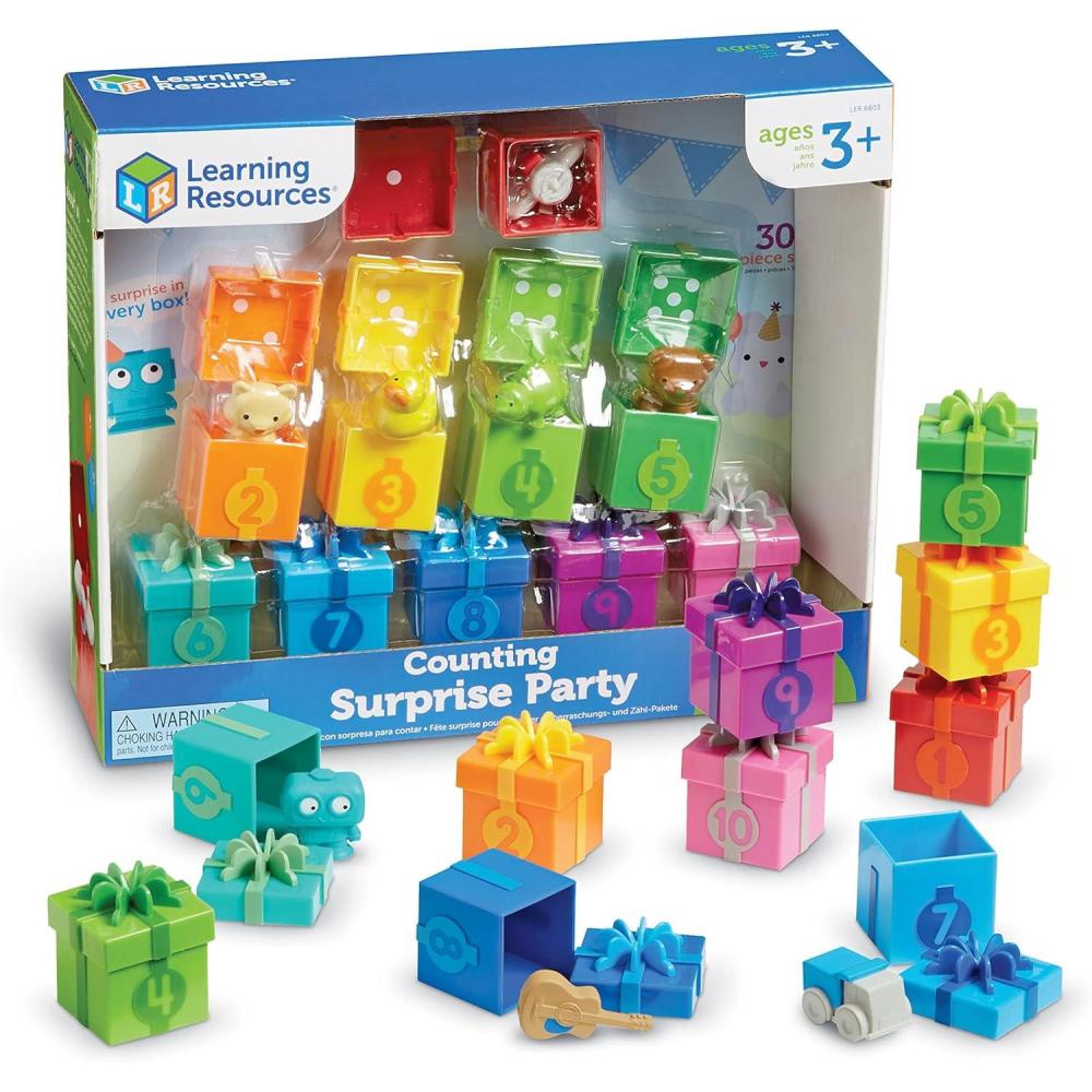 imageLearning Resources Counting Surprise Party Homeschool Fine Motor Counting ampamp Sorting Toy Ages 3Single