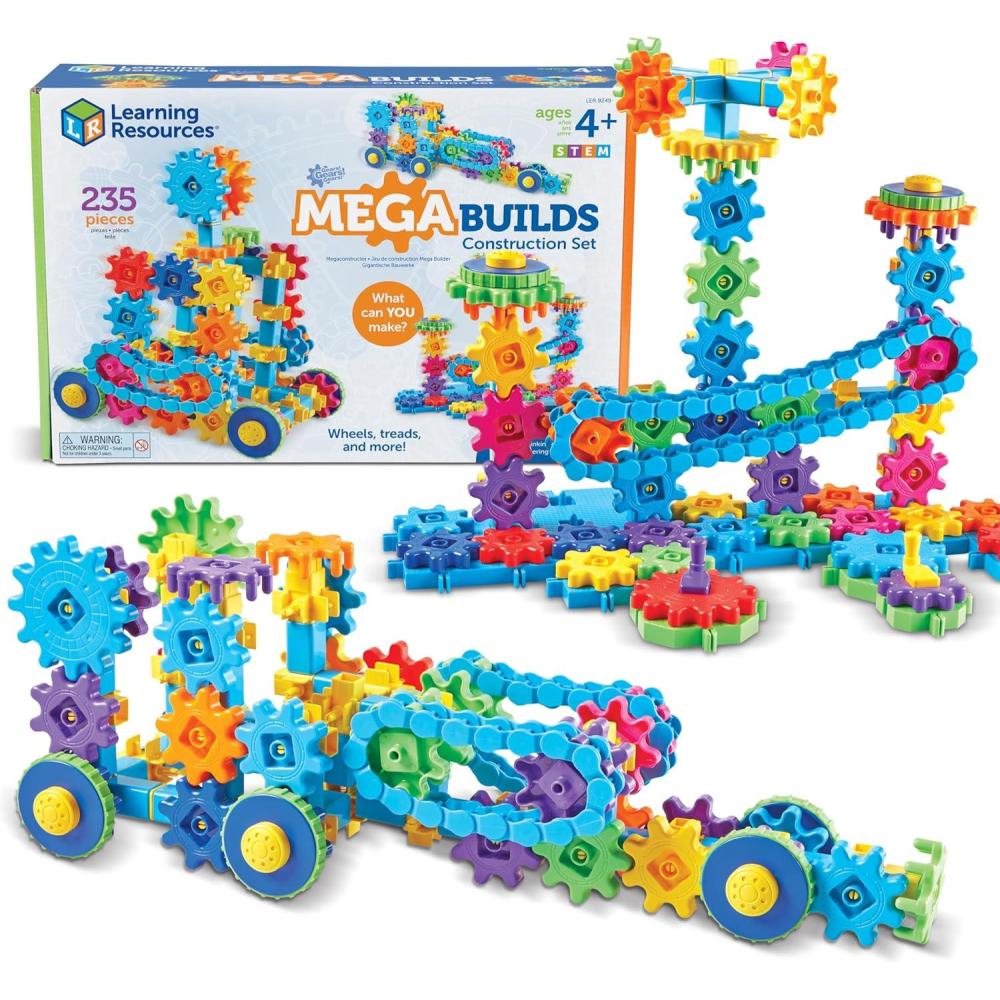 imageLearning Resources Gears Gears Gears Mega Builds  Building Toys STEM Activities Fine Motor Skills Toddler Explorer Kit  Kindergarten Science and Construction Boys and Girls Gifts