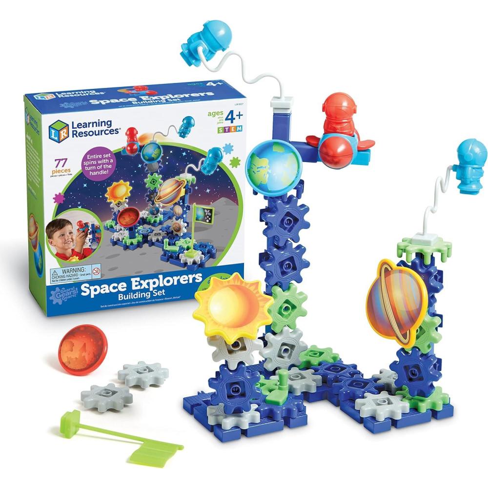 imageLearning Resources Gears Gears Gears Movin Monkeys Building Play Set 103 PiecesSpace Explorers