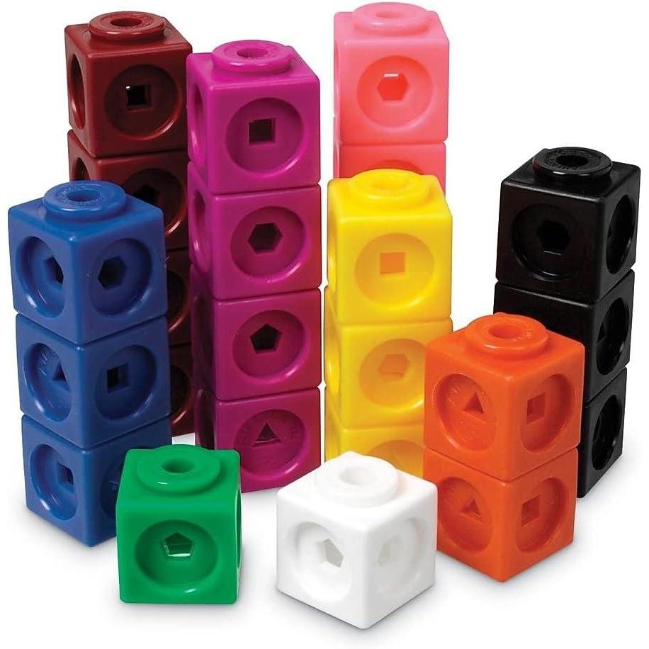 imageLearning Resources MathLink Cubes Develops Early Math Skills Educational Counting Toy Math Cubes Patterning Activities Set of 1000 Cubes Grades K Ages 4