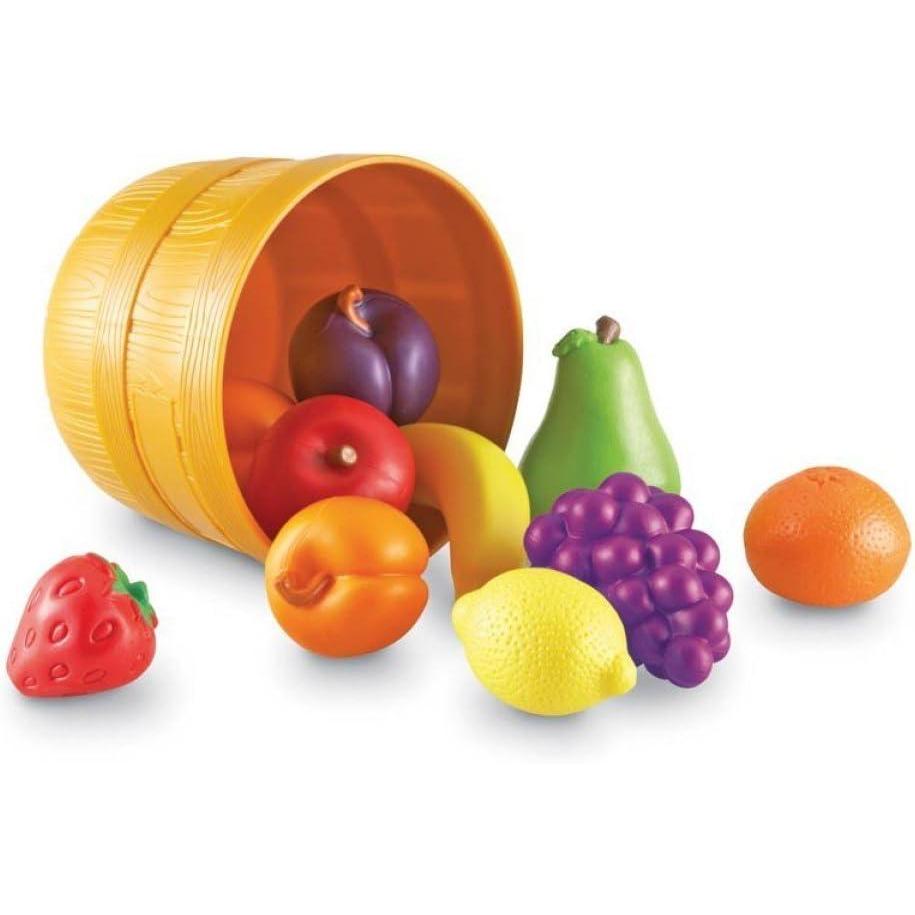 imageLearning Resources New Sprouts Bushel of Fruit  10 Pieces Ages 18 months Toddler Learning Toys Pretend Play Food for Toddlers Kitchen ToysFruit