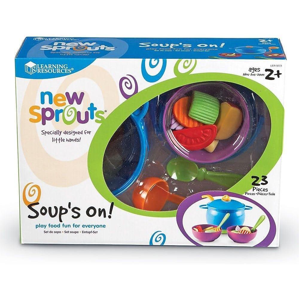 imageLearning Resources New Sprouts Soups On 23 Pieces Ages 2 Toddler Learning Toys Pretend Play Food Set Kitchen Toys for KidsSoups On