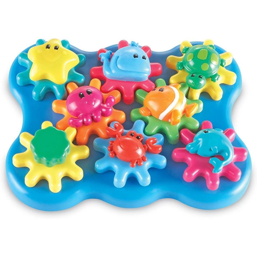 imageLearning Resources Ocean Wonders Build ampamp Spin Gears Toy ampamp Building Set 17 Pieces Ages 18 months