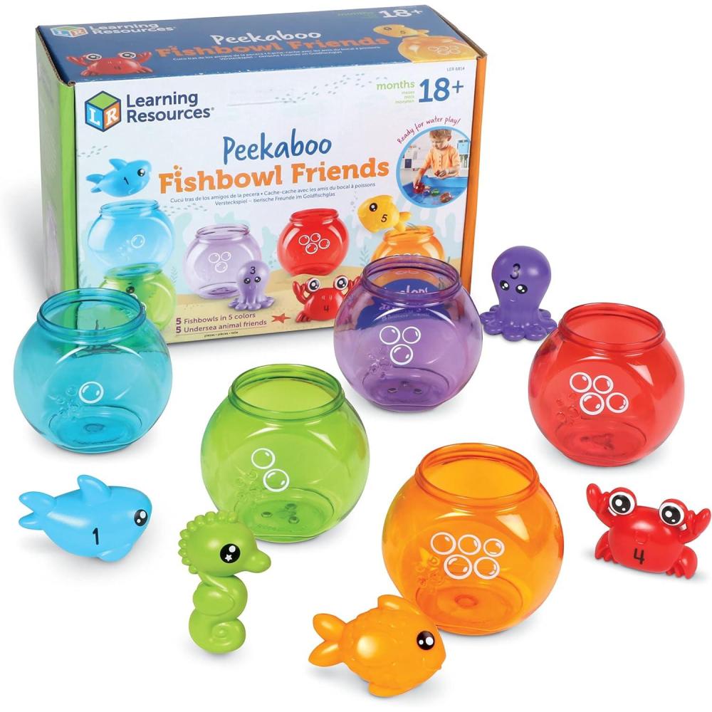imageLearning Resources Peekaboo Fishbowl Friends 10 Pieces Ages 18 Months Learning Toys Baby Toys Educational ToysFish ToysAnimal ToysBath Toys