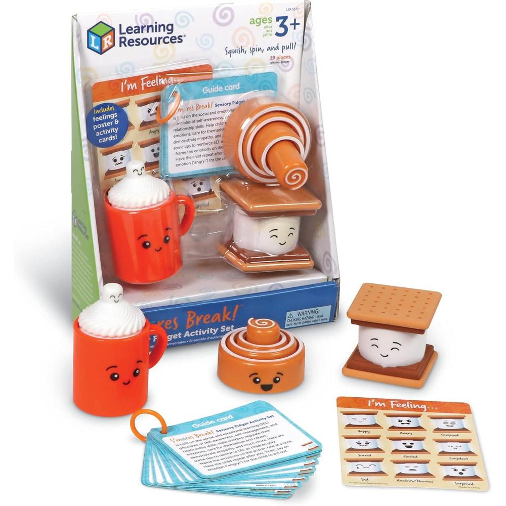 imageLearning Resources SMores Break Sensory Fidget Activity Set Sensory Fidget Toys Social Emotional Learning Fidget Toys Calming Toys SEL Skills Ages 319 Pieces