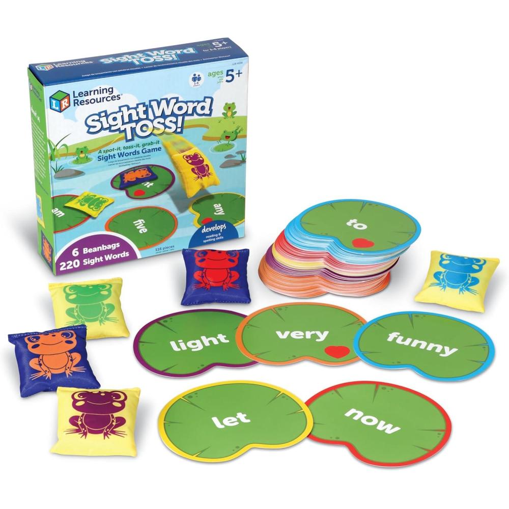 imageLearning Resources Sight Word Toss Sight Word Phonics Games Reading Flash Cards Ages 5Sight Word Toss