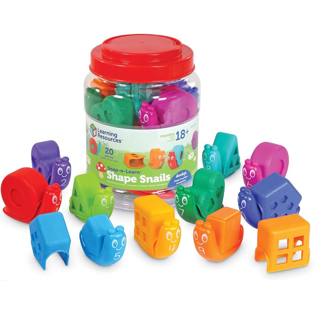 imageLearning Resources SnapnLearn Shape Snails  20 Pieces Age 18 Months Toddler Learning Activities Educational Toys Set Color Teaching Toys