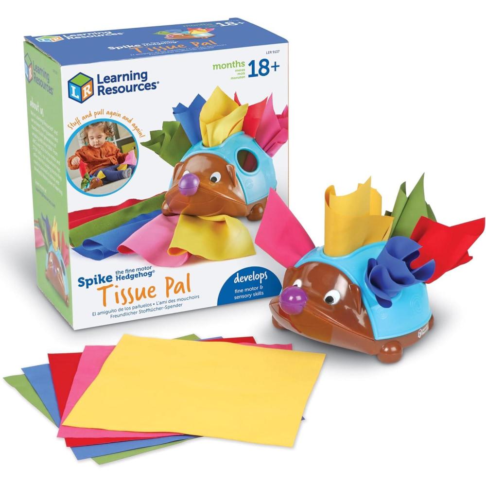 imageLearning Resources Spike the Fine Motor Hedgehog Tissue Pal 11 Pieces Ages 18 Months Learning Toys Baby Toys Educational Toys fine motor skillsMontessori toys