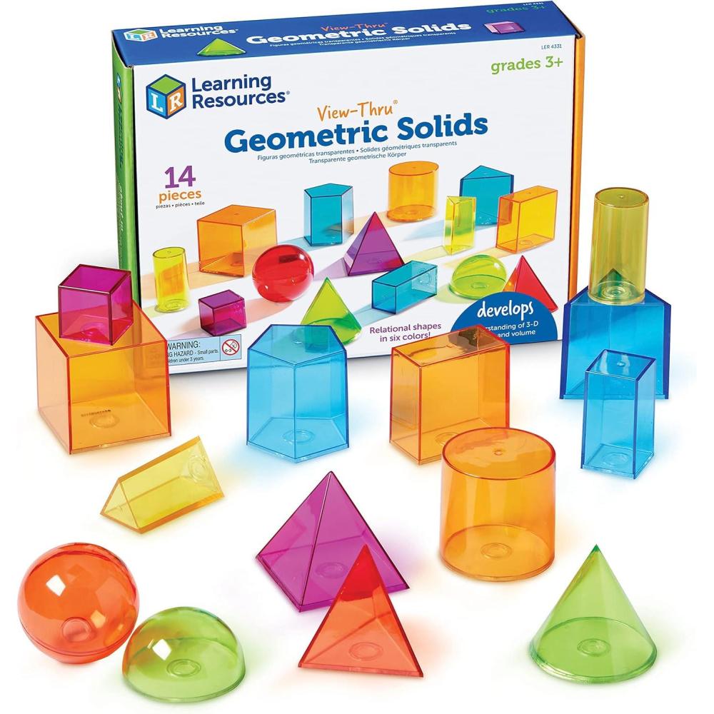 imageLearning Resources ViewThru Geometric Solids  Geometric Shapes Back to School Supplies Must Haves Math Teacher SuppliesHelper