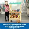 Learning Resource My First Farmstand – Fruit Basket, Sensory Play Kitchen Accessories, Grocery Cart On Wheels, Shopping Cart, Fruit and Food Toys Games, Fine Motor Skills, Toddler Toys