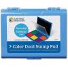 Learning Resources 7-Color Washable Ink Stamp Pad, Green, Blue, Orange, Red, Yellow, Purple