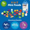 Learning Resources A to Z Mini Foods, Play Food Sets for Kids Kitchen, Play Kitchen Accessories, Mini Food, Pretend Play Toys, Toddler Montessori Toys, Lakeshore Learning Toys, Fine Motor Skills