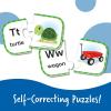 Learning Resources ABC Puzzle Cards, Kindergarten Readiness, Self Correcting Puzzles, Alphabet Learning Games, Puzzles for Toddlers, Ages 3+(Medium (Pack of 4))