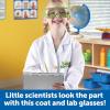 Learning Resources Beaker Creatures Lab Gear – 2 Pieces, Ages 5+ Lab Coat & Glasses for Kids, Science Exploration Games, STEM Toys for Kids(Primary Science)