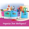 Learning Resources Create-a-Space Storage Center – Pastel, Homeschool Storage, Nursery Organizer, Fits 3oz Hand Sanitizer Bottles, Classroom Craft Keeper, 10 Piece Set(Pastel Colors)