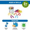 Learning Resources Easy-Grip Tweezers, 12 Pieces, Ages 2+, Preschool Learning Activities, Teacher Supplies for Classroom, Montessori Toys(Medium)