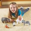 Learning Resources Jumbo Zoo Animals I Monkey, Penguin, Zebra, Polar Bear, and Hippo, 5 Animals, Ages 2+