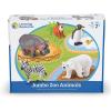 Learning Resources Jumbo Zoo Animals I Monkey, Penguin, Zebra, Polar Bear, and Hippo, 5 Animals, Ages 2+