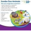Learning Resources Jumbo Zoo Animals I Monkey, Penguin, Zebra, Polar Bear, and Hippo, 5 Animals, Ages 2+