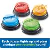 Learning Resources Lights and Sounds Buzzers,Set of 4, Ages 3+, Game Show and Classroom Buzzers, Family Game Night, Game Show Buzzers, Classroom Accessories(Lights & Sounds Buzzers)