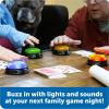 Learning Resources Lights and Sounds Buzzers,Set of 4, Ages 3+, Game Show and Classroom Buzzers, Family Game Night, Game Show Buzzers, Classroom Accessories(Lights & Sounds Buzzers)