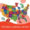 Learning Resources Magnetic U.S. Map Puzzle (45 Pieces), Multicolor, 19 L x 13 H in (LER7714)