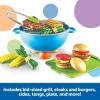 Learning Resources New Sprouts Cookout! ,19 Pieces, Ages 18+ Months, Barbecue Set, Pretend Play Food for Toddlers(Grill it)