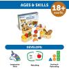 Learning Resources New Sprouts Pick ‘n’ Sort Food Groups, Grocery Store Pretend Play, Play Kitchen Accessories, Play Food for Toddlers, Ages 18 Months+, 26 Pieces