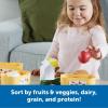 Learning Resources New Sprouts Pick ‘n’ Sort Food Groups, Grocery Store Pretend Play, Play Kitchen Accessories, Play Food for Toddlers, Ages 18 Months+, 26 Pieces