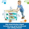 Learning Resources New Sprouts Prep ‘n’ Store Kitchen Island, Ages 2+, Play Food for Kids’ Kitchens, Grocery Store Pretend Play, Play Food For Toddlers,11 Pieces