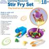 Learning Resources New Sprouts Stir Fry Play Food Set, Toy Wok, Pretend Play Toys for Toddlers, Kitchen Toys, 17 Piece Set, Ages 18 mos+