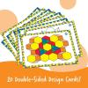 Learning Resources Pattern Block Activity Set, 20 Double-Sided Cards, Ages 4+