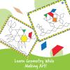 Learning Resources Pattern Block Design Cards, Color Recognition, STEM Toy, Ages 4+(Medium (Pack of 12))
