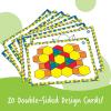 Learning Resources Pattern Block Design Cards, Color Recognition, STEM Toy, Ages 4+(Medium (Pack of 12))