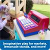 Learning Resources Pretend & Play Calculator Cash Register Toy – Gift for Kids, Toddler Toys, Play Money & Credit Card, Shopping Store Playset, Educational Preschool Activities(Blue & Red)