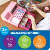 Learning Resources Pretend & Play Calculator Cash Register Toy – Gift for Kids, Toddler Toys, Play Money & Credit Card, Shopping Store Playset, Educational Preschool Activities(Pink)