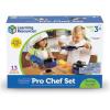 Learning Resources Pretend & Play Pro Chef Set, Kitchen Toys for Kids, Pretend Kitchen, Pots and Pans for Kids, 13 Pieces, Ages 3+