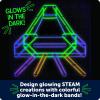 Learning Resources STEM Explorers Geo-Glow Art Kit, Glow in The Dark Toys, Kids Art Display, Kids Building Toys, Homeschool, Arts and Crafts Toys, Fine Motor Skills
